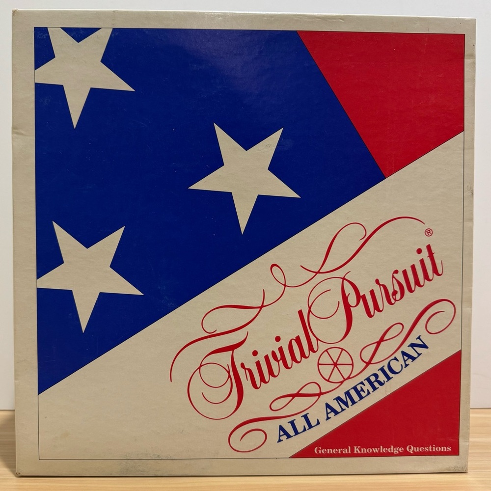 Trivial Pursuit All American Vintage 1993 Parker Brothers Board Game New Open Bx